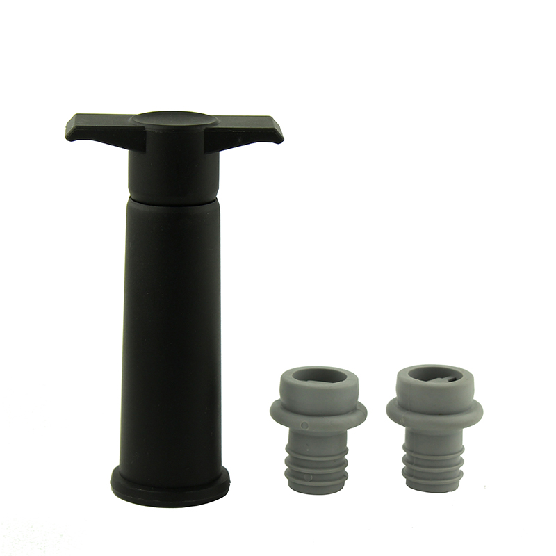 Plastic Wine Vaccum Pump with 2 Stoppers