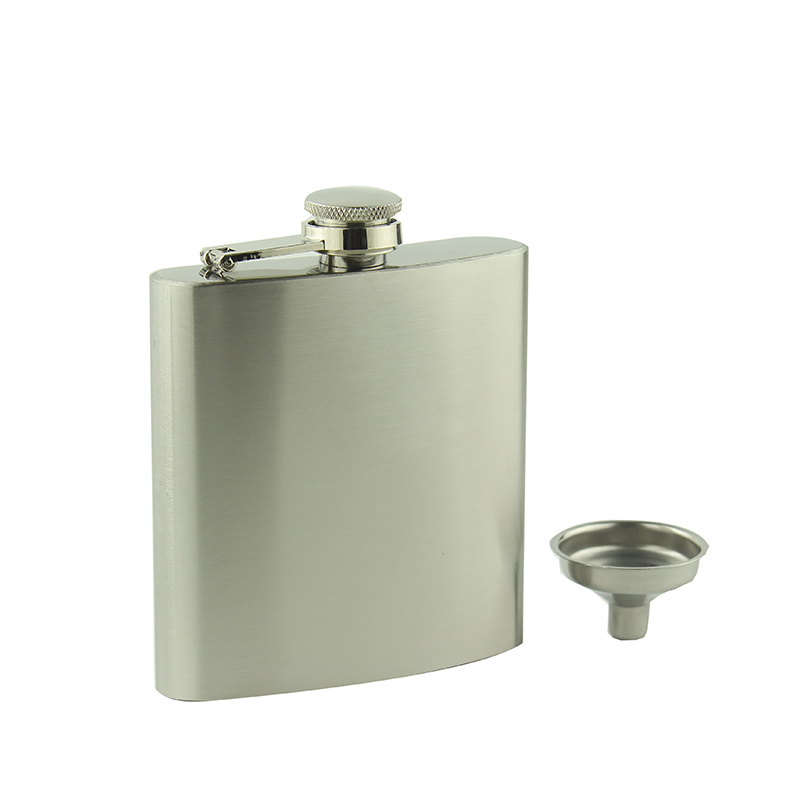 6oz Classic Stainless Steel Hip Flask with Funnel Set