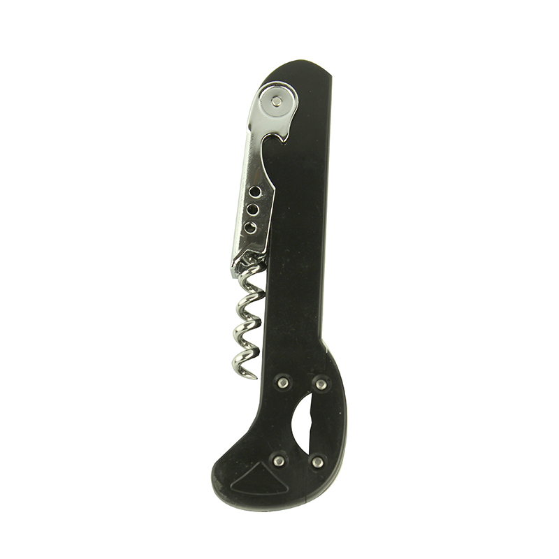 Waiters Corkscrew in Black with Foil Cutter